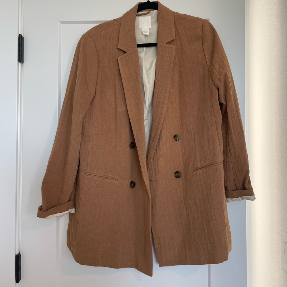 NWOT H&M Brown Double-Breasted Blazer
